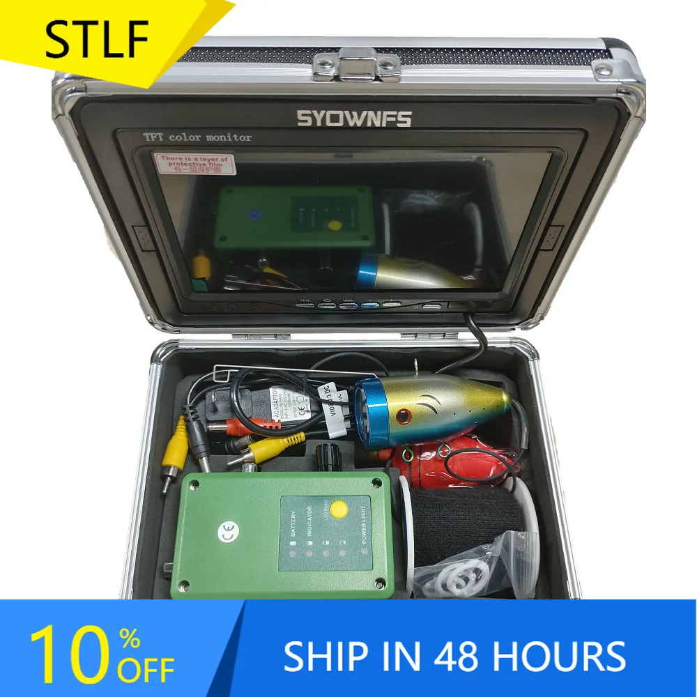 7"  Underwater Fishing 15M-50M Cable 1000TVL IR & White LEDs for Fishing