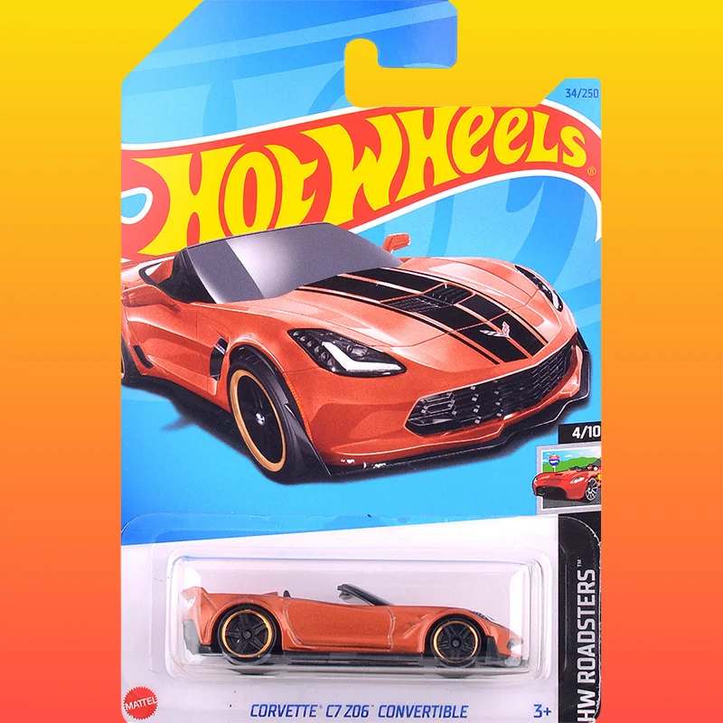جديد الأصلي الساخن عجلات كورفيت C7 Z06 سيارة قابلة للتحويل جمع ألعاب السيارات هدية عيد في الأوراق المالية
