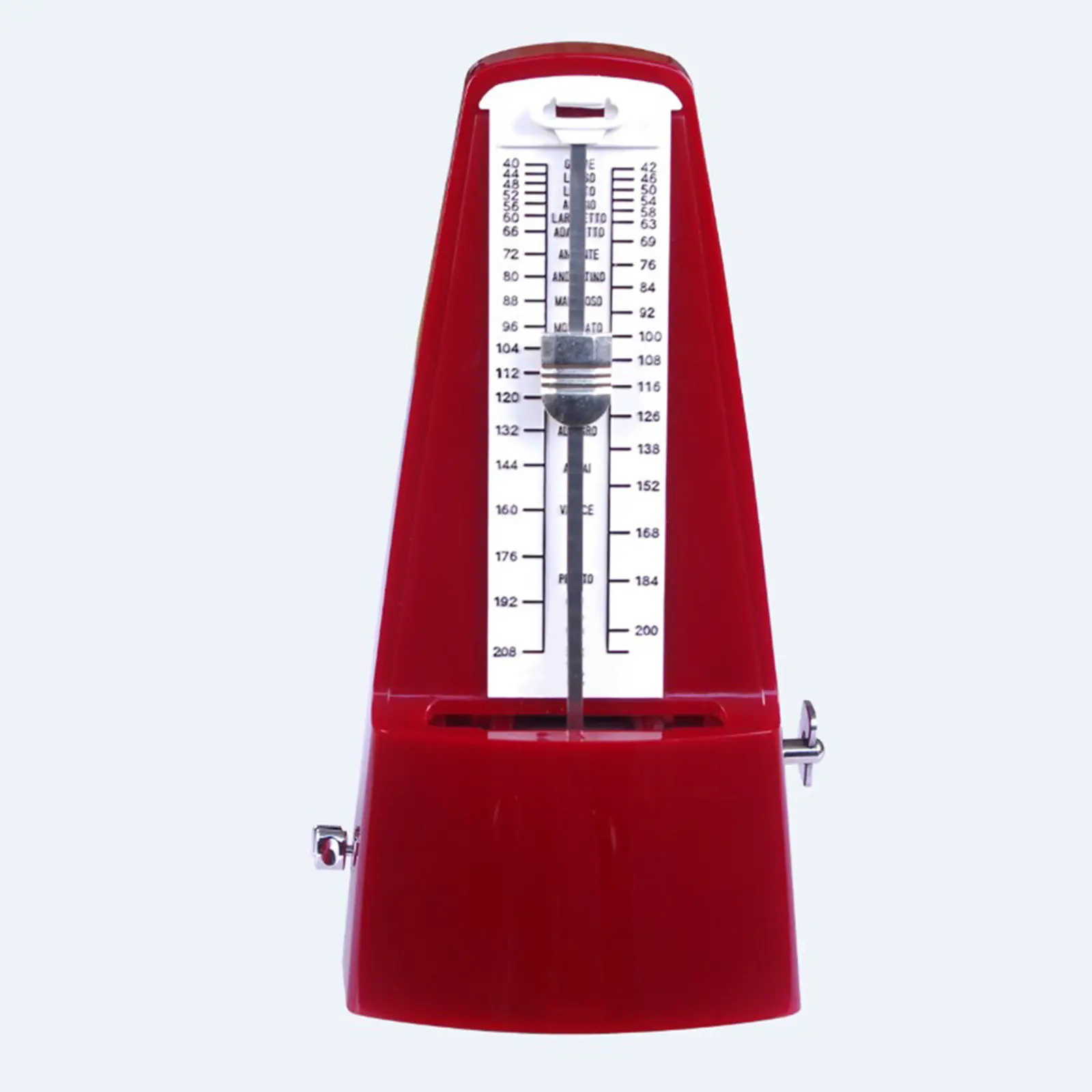 Mechanical Metronome Red Reliable Winding Loud Click Bell Accurate Timing Piano Guitar Bass Violin Practice Tool