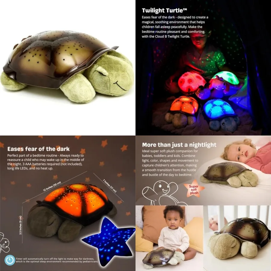 Cloud b Calming Nightlight Star Projector Gentle Brightness 3 Colors 8 Constellations AutoShutoff