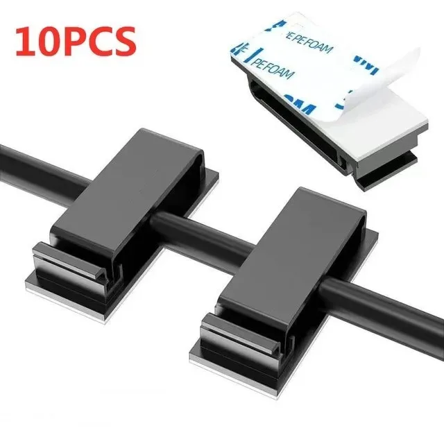 Self Adhesive Cable Clips Organizer Drop Wire Holder Cord Management Fixed Clamp Wire Winder for Home Office Car