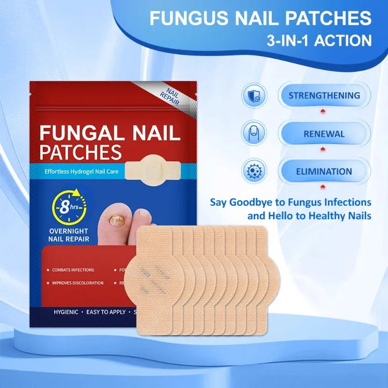 21PCS Hydrogel Nail Care Patches Damaged Toenail Repair Patch Nail Renewal Sticker Healthy Looking Nails Daily Foot Care