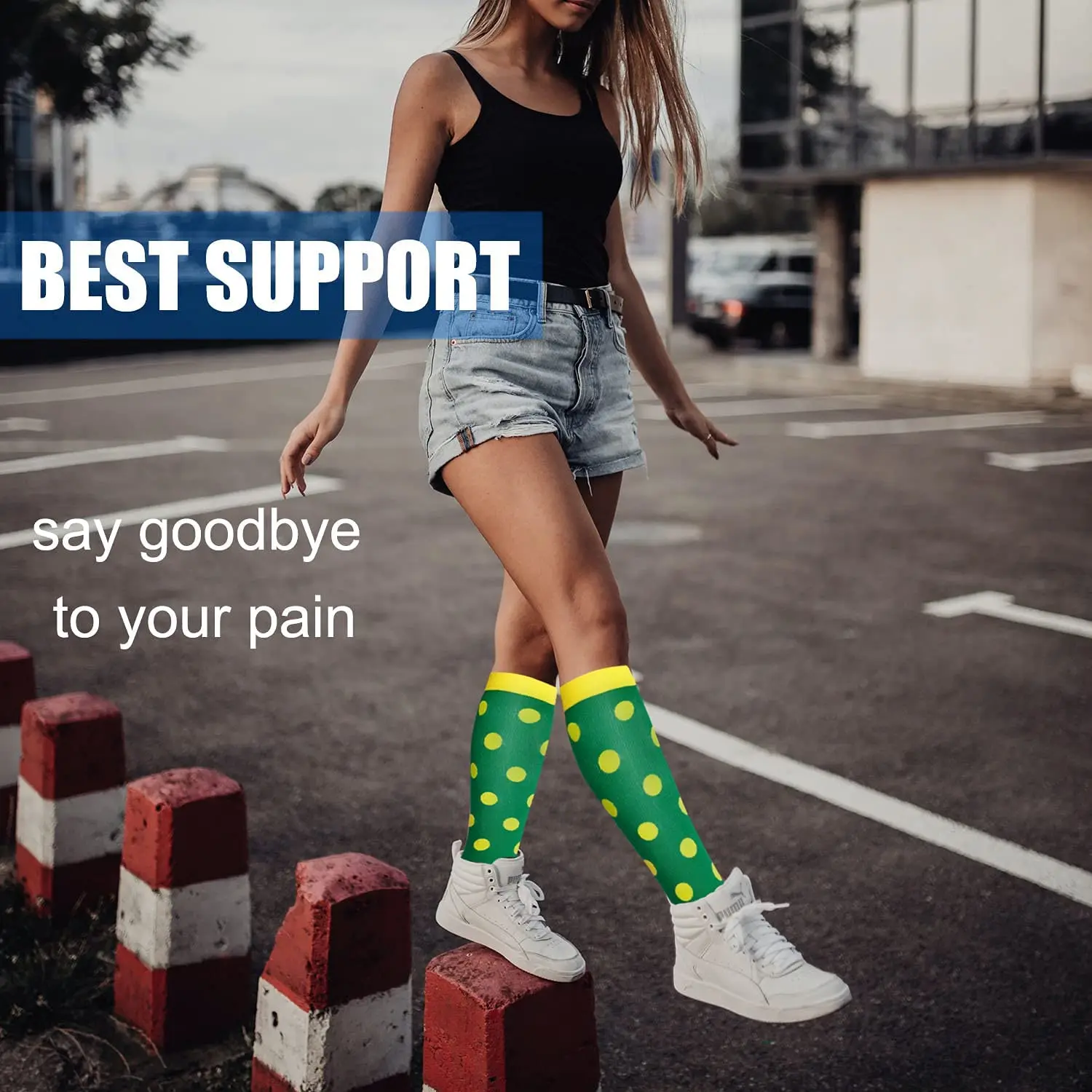 Wholesale Men and Women 15-20mmHg Compression Socks Best for Graduating Athletic Medical Running Flying Traveling Sports Socks