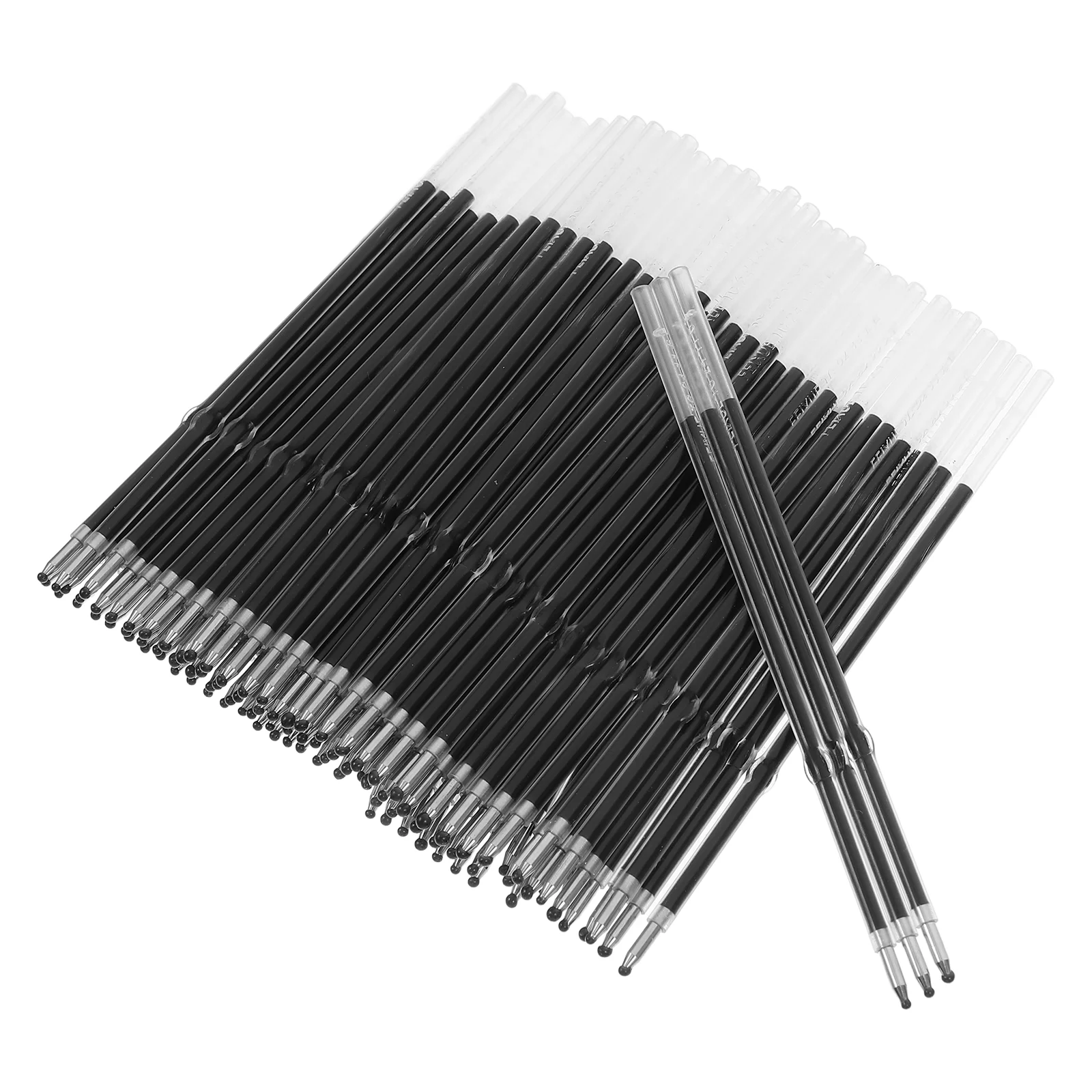 

100 Pcs Ballpoint Pen Refill Refills with Spring Beadable Retractable Gel Ink Crush Metric Black Blue Pens