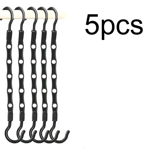 5pcs Sturdy Hanger Organizer Plastic Space Saving Hanger Multifunction Magic Clothes Hanger Dormitory Magic Closet Wardrobe