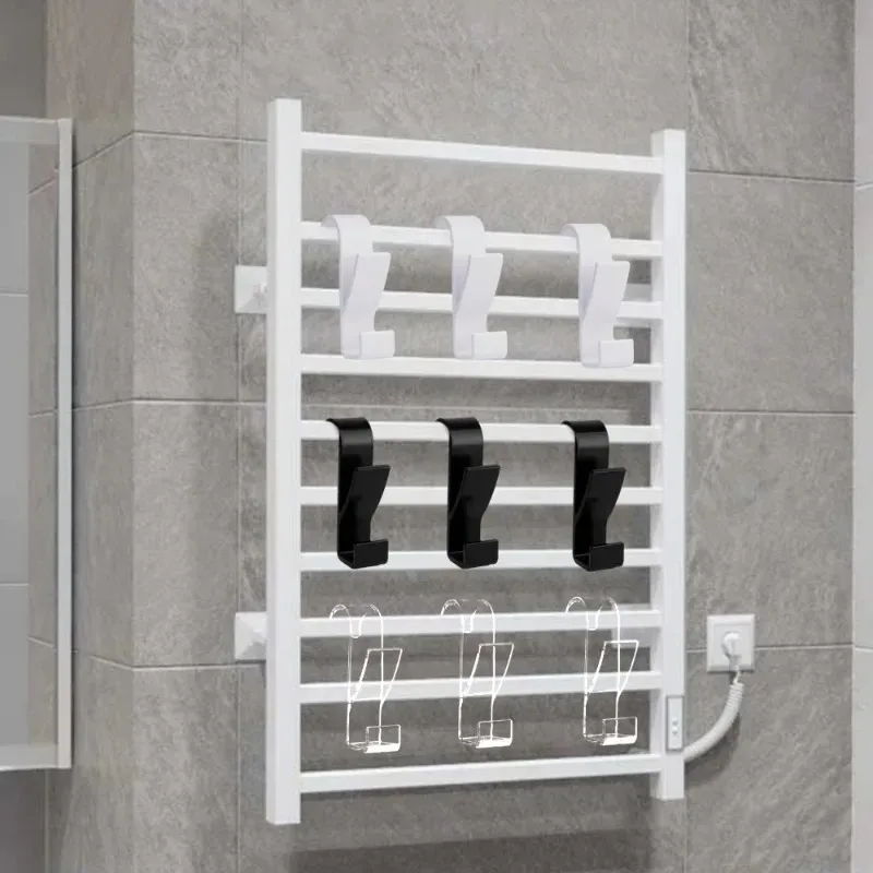 6PCS Bathroom Hanger Clips Heated Towel Radiator Rail Hook H