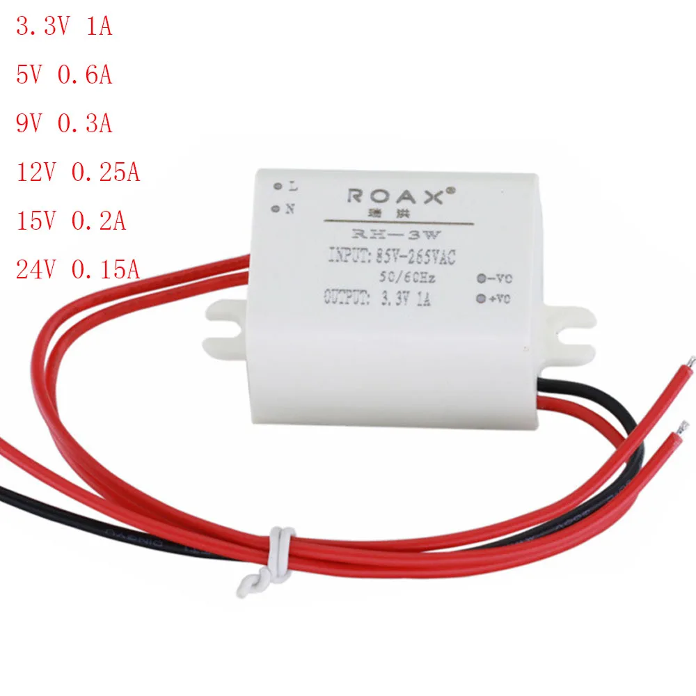 

1Pcs AC/DC to DC Buck Power Supply Module AC85-220V to DC 3.3V 5V 9V 12V 15V 24V Mini Step-Down Converter AC-DC Regulator Module