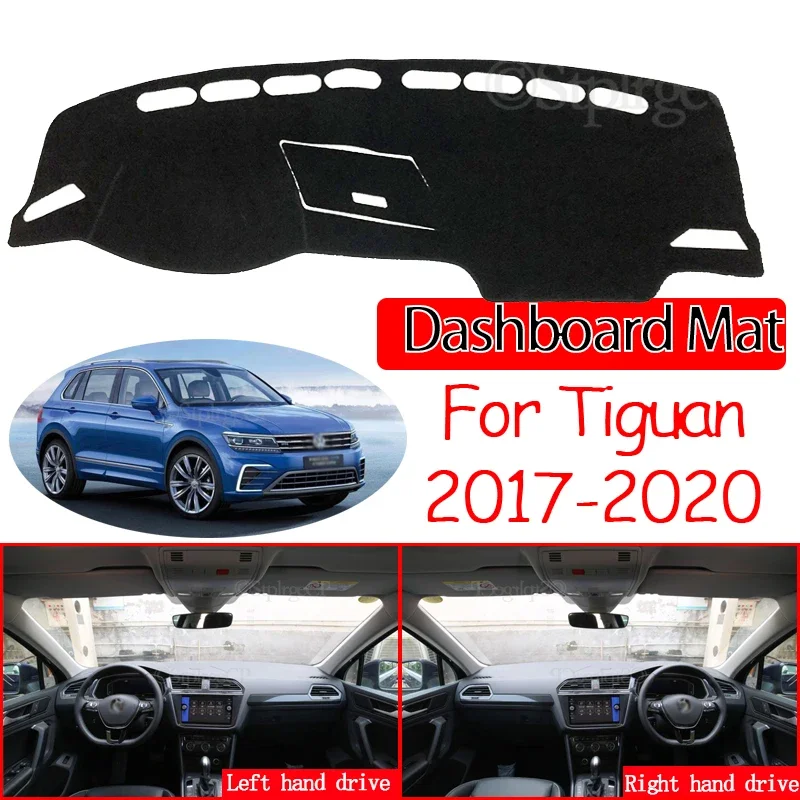 Anti-Slip Mat Dashboard Cover Pad Sunshade Dashmat Carpet Dash Car Accessories for Volkswagen VW Tiguan MK2 2017 2018 2019 2020