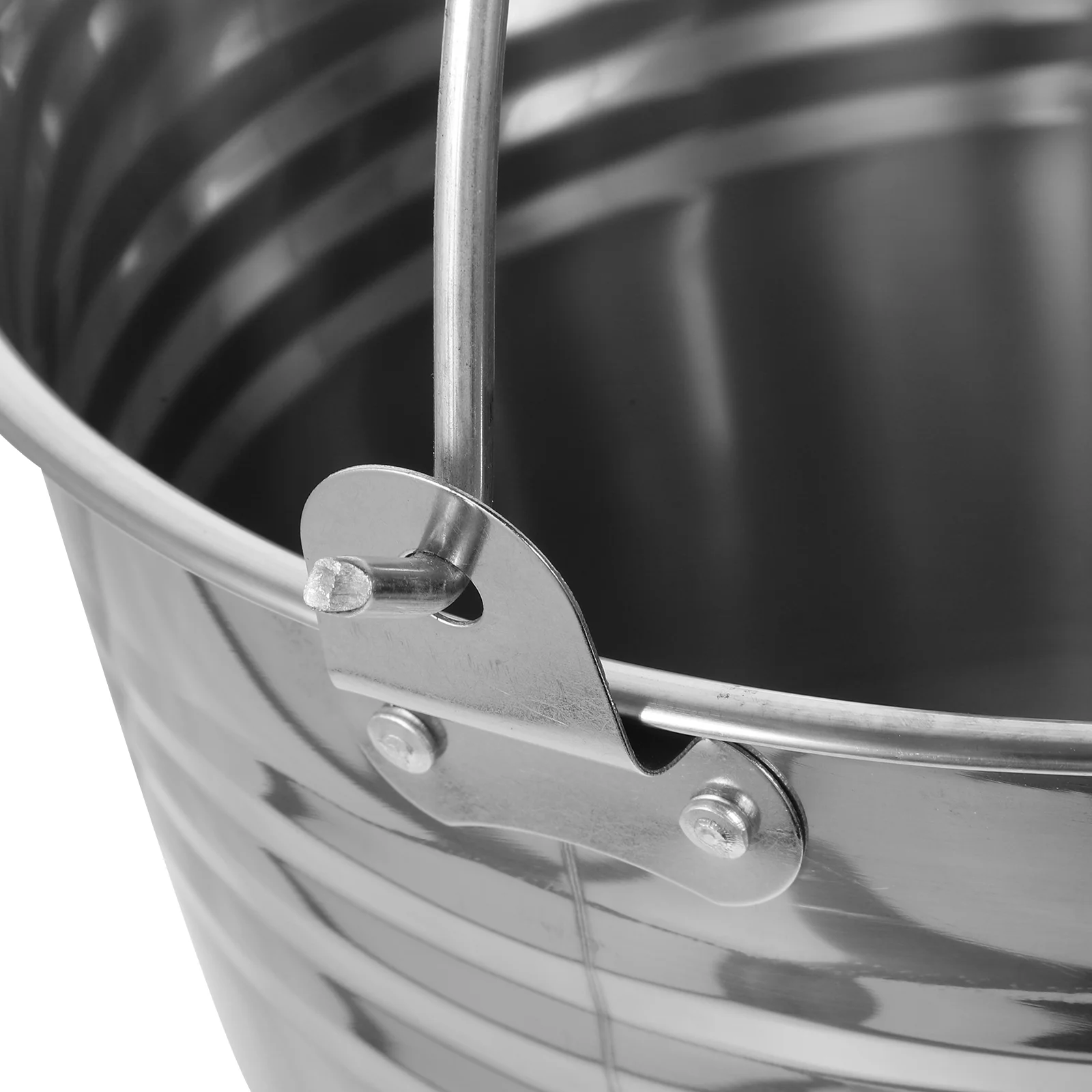 Stainless Steel Bucket Milk Multipurpose for Home Garbage Can with Lid Portable Metal Water Trash High Capacity Round