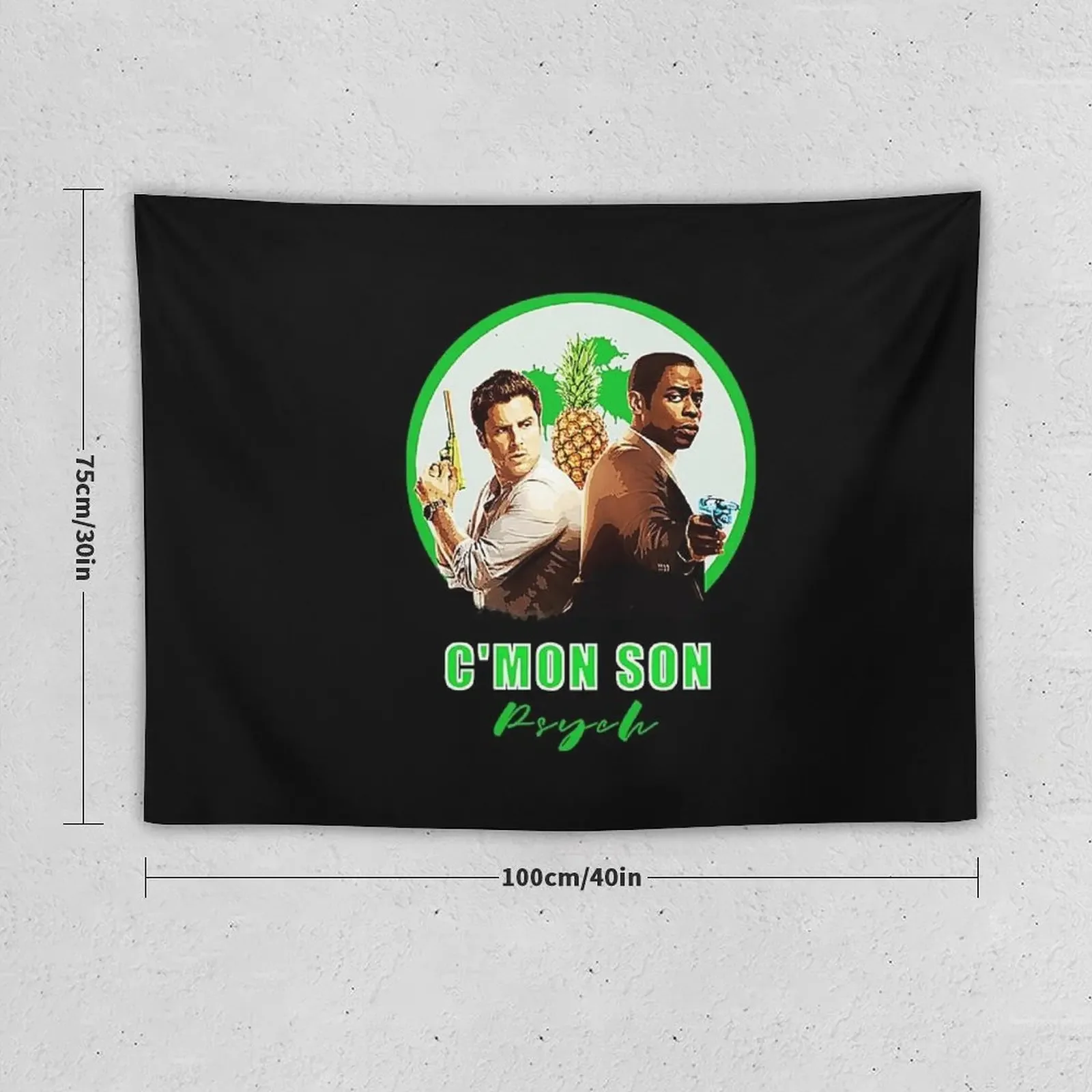 Psych-C'mon son Tapestry Room Aesthetic Hanging Wall Bedroom Decor Tapestry