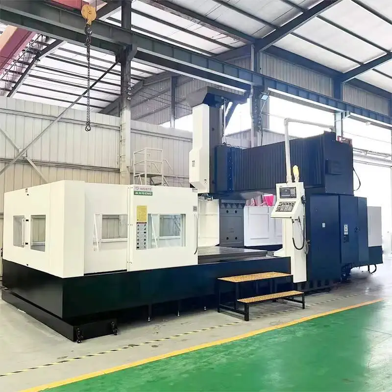 Heavy 5 แกน CNC Milling Hine FANUC ระบบ Double Column Gantry Cnc Hining Center พร้อม Bt50 Spindle