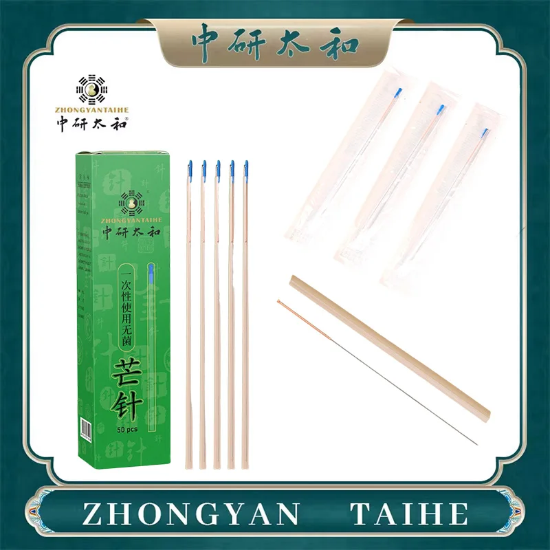 

ZHONGYAN TAIHE 100-150MM Large Size Disposable Acupuncture Needle with Tube Sterile Individually Packaged Massage Pain Relief