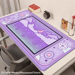 HD Gaming Console Desk Mat Stars Moon Mousemat Mysterious Purple Clouds Mouse Pad Office Computer Keyboard Mats Laptop Decor Rug