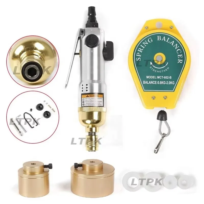 Small handheld portable pneumatic screw tool PET pla-stic bottle sealing screw capping machine