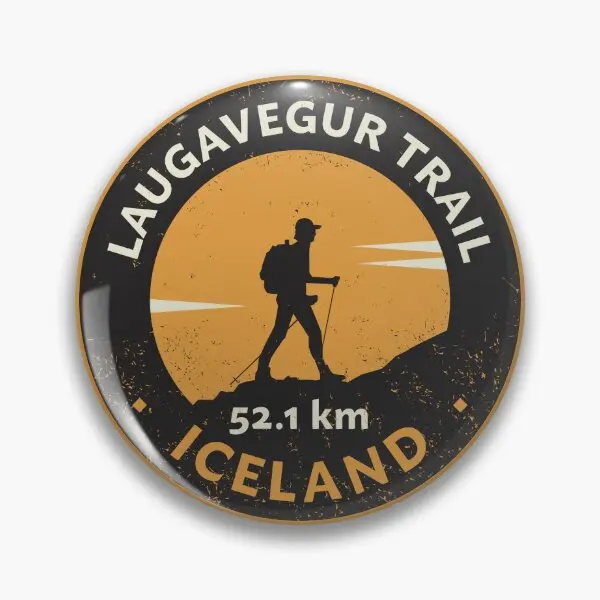 Laugavegur Trail islanda Soft Button Pin Fashion Badge Jewelry Women Decor Cute Gift Metal Cartoon Funny risvolto Pin Clothes