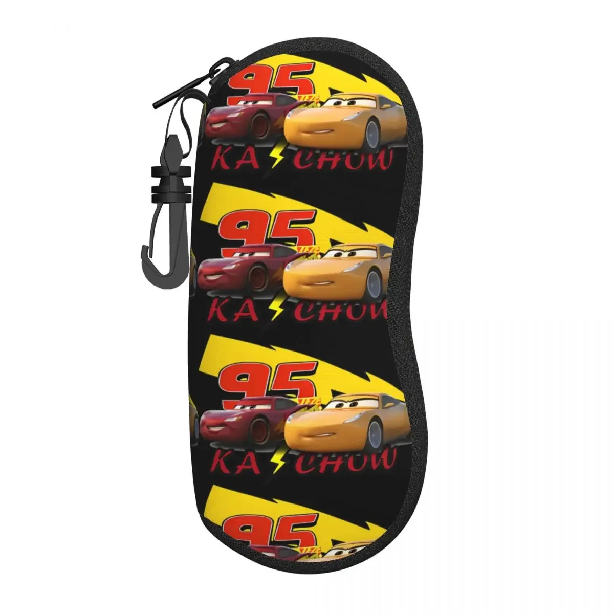 Lightning Mcqueen Race Glasses Case Student Zipper Glasses Protector Protector Glasses Box