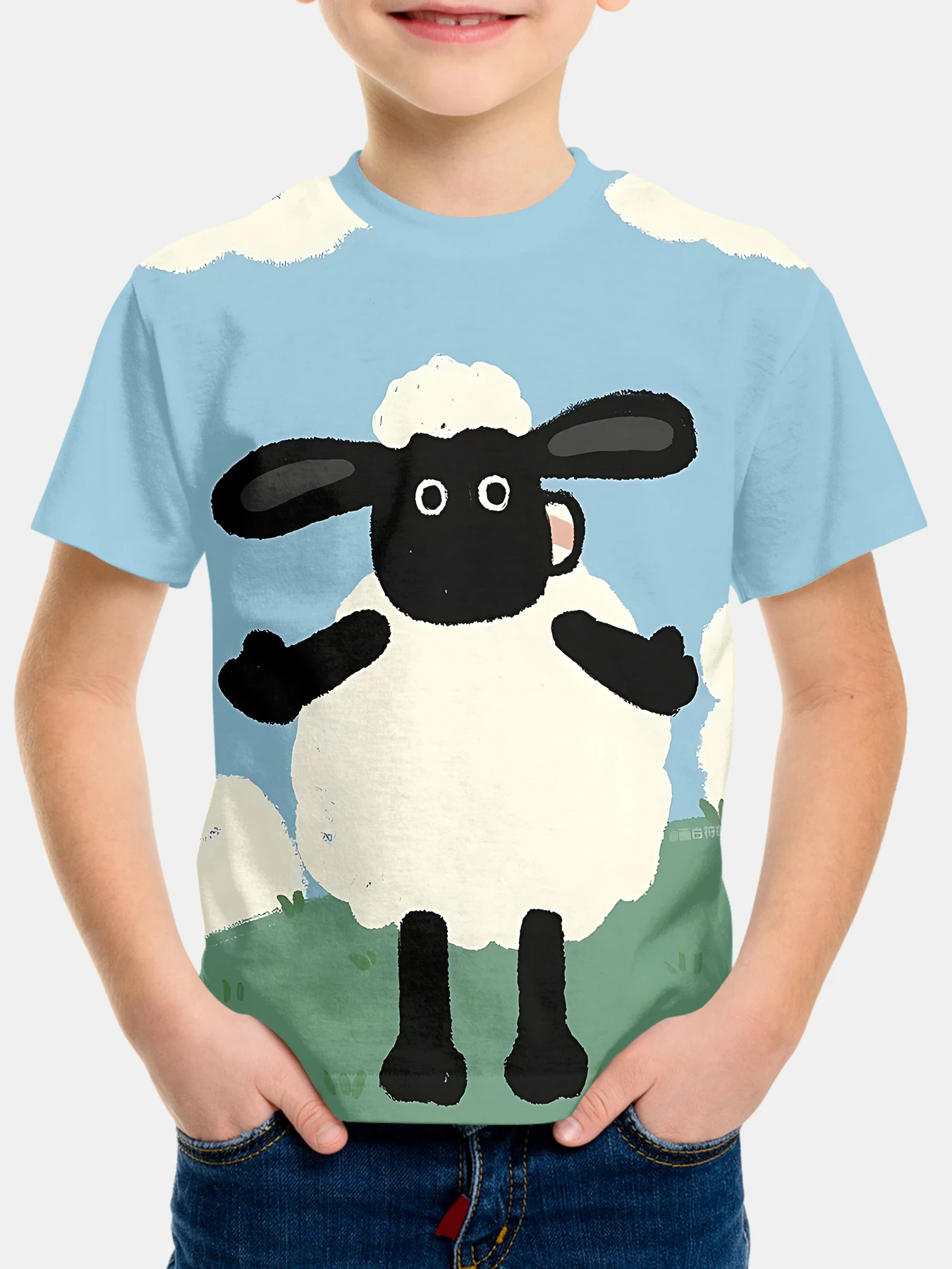 3D Print Cartoon S-shauns the Sheeps Baby Clothing 5 to 14 Years Male Outdoor Clothes for Children Boy Girl Child T-Shirt Top