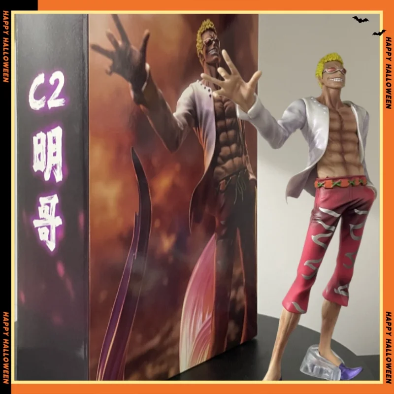 One Piece Donquixote Doflamingo Anime Figure Action Figurine 29cm Pvc Statue Model Desk Decoration GK Collection Christmas Gifts