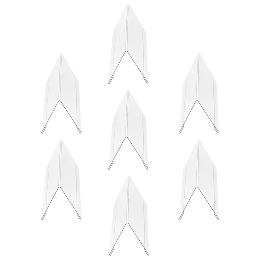 

7pcs Acrylic Stands Blank Wedding Place Cards Table Number Holders Clear Seat Display Name Cards For Party Market Exhibition