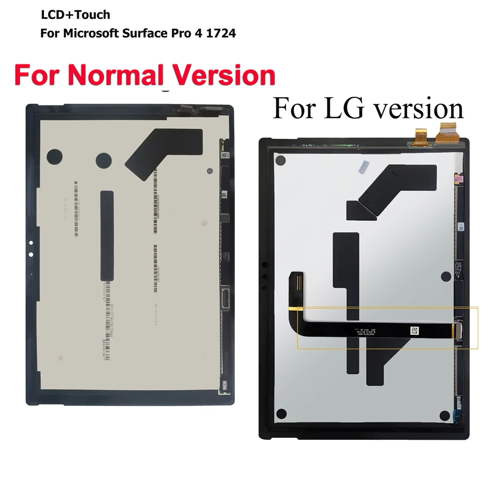 Microsoft surface pro 4 1724,lgバージョン用の転送ケーブル付きlcd