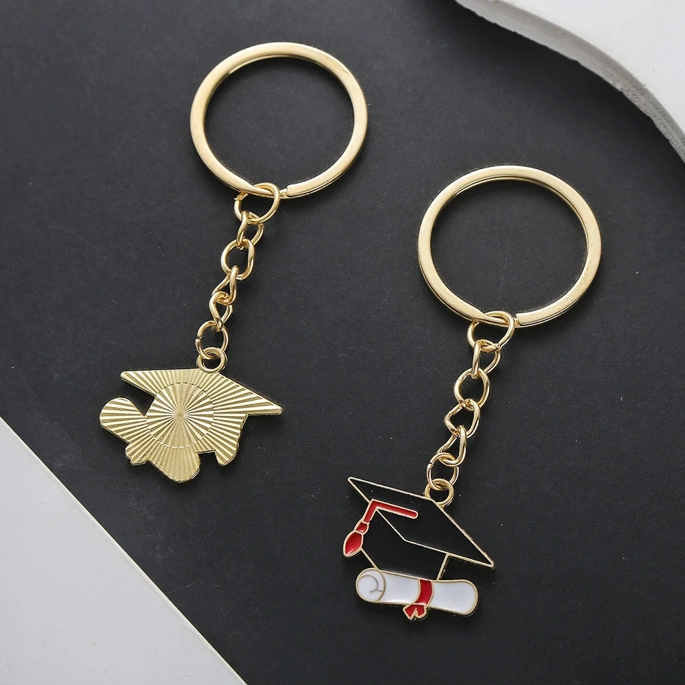 Graduation Season Student Cap Oil Keychain Trendy Unisex Accessories