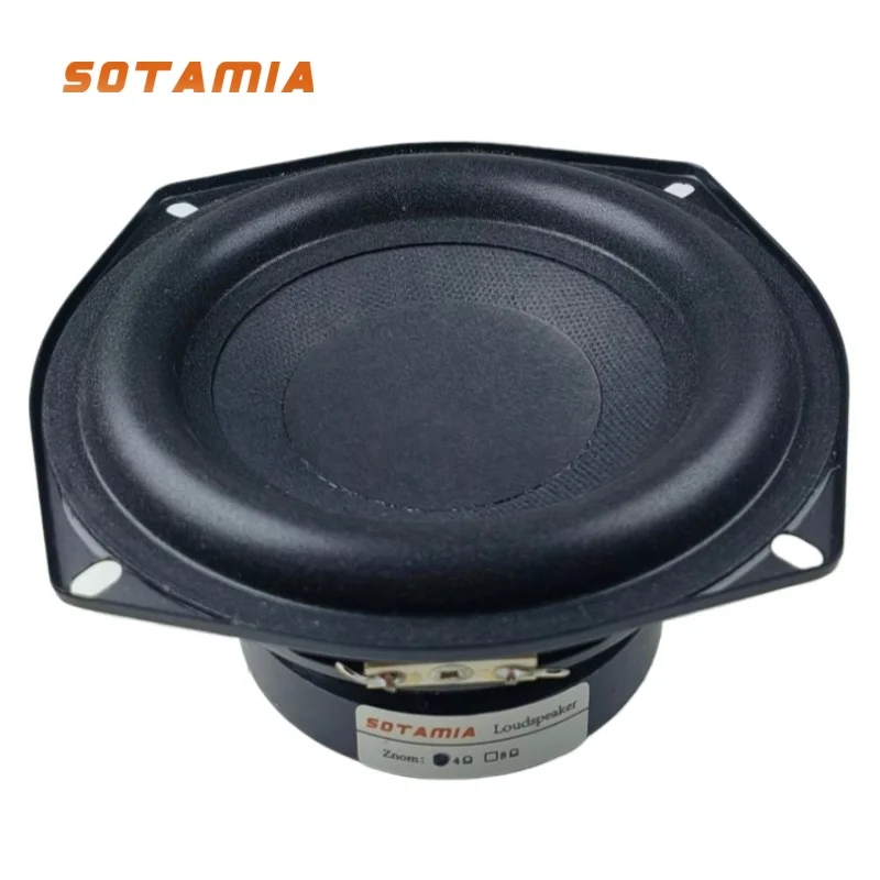 SOTAMIA 1Pcs 5.25 Inch Subwoofer Audio Speaker 4 Ohm 50W Super Bass Home Music Loudspeaker DIY Hifi Bookshelf Bluetooth Speaker