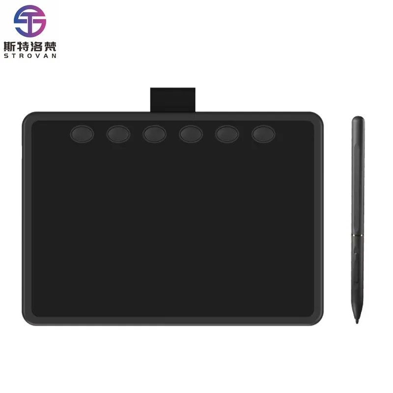 

6 Inches Smart Phone Compatible Digital Pen Graphic Tablet Battery Free 8192 Pressure Level Graphic Design Drawing Tablet