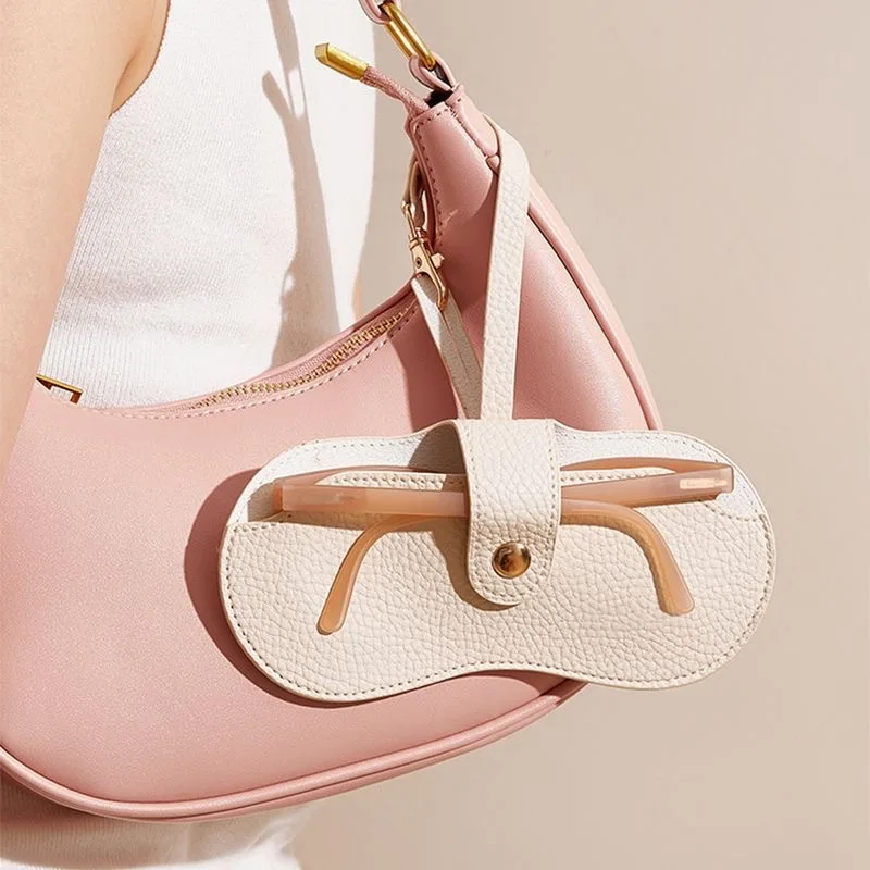 Leopard Print Velvet Hanging Neck Magnetic Sunglasses Clip Long Necklace Female Travel Portable Storage Lanyard Sweater Chain