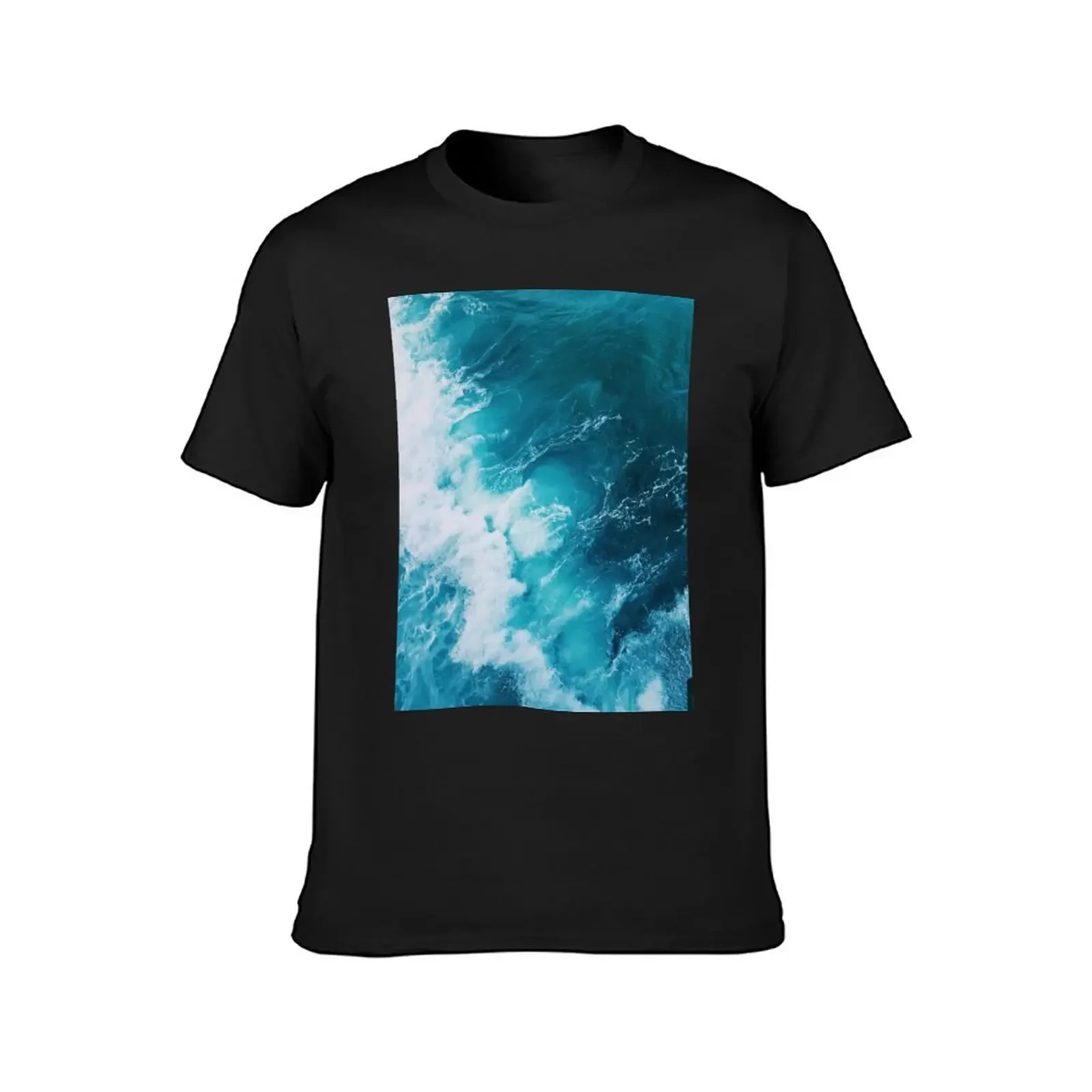 Blue Ocean Waves T-Shirt cute clothes blanks heavy weight t shirts for men