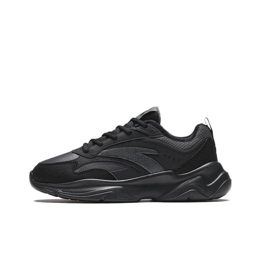 Anta Chao Bai Gz Textile, Synthetic Leather Cushioning Breathable Low top Casual Shoes Men's Castle Gray 112348812-11