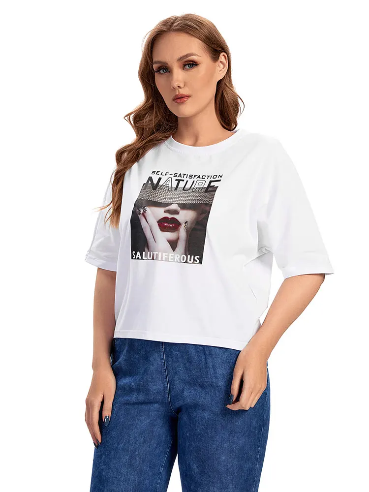 

Женский вязаный модный топ больших размеров на весну и осень