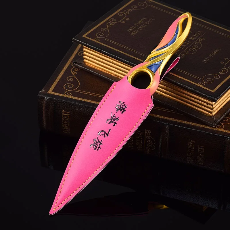 22CM Valorant Agents Mystbloom Kunai Ninja Nahkampf Waffe Modell Metall Spiel Samurai Schwert Zubehör Ornamente Puppen Geschenk Jungen Spielzeug