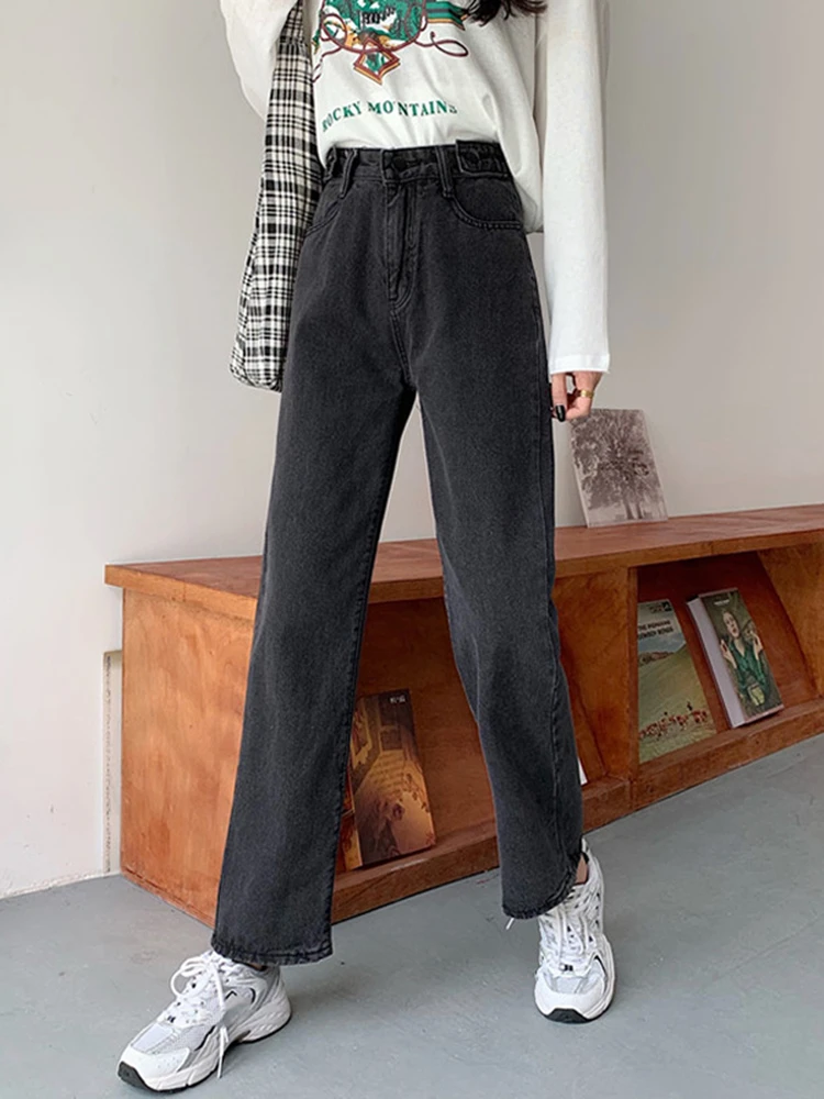 

Джинсы, расширяемые Femmes, женская S-одежда, плиссированные рюши, драпированные, с разрезом, асимметричные детали сбоку, женская джинсовая мода