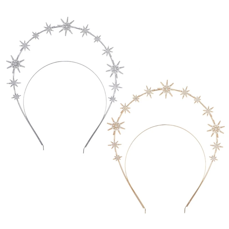 

Fast Reach Star Headband Crowns for Women Bridal Wedding