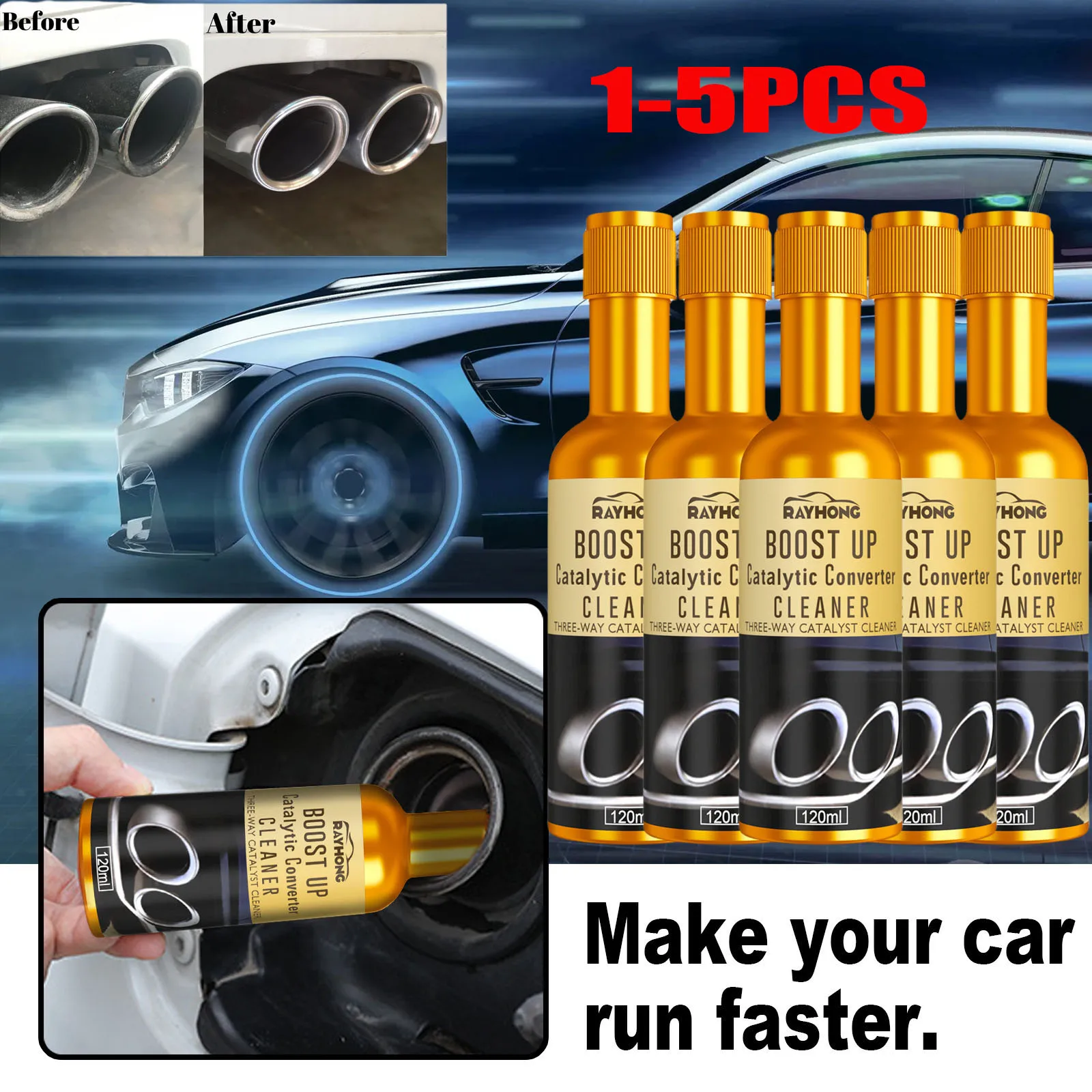 

120 мл рекламные автомобильные каталитические нейтрализаторы, очистители для автомобильного двигателя CSV Clean Accelerators Catalysts Easy Cleaner, склад в США