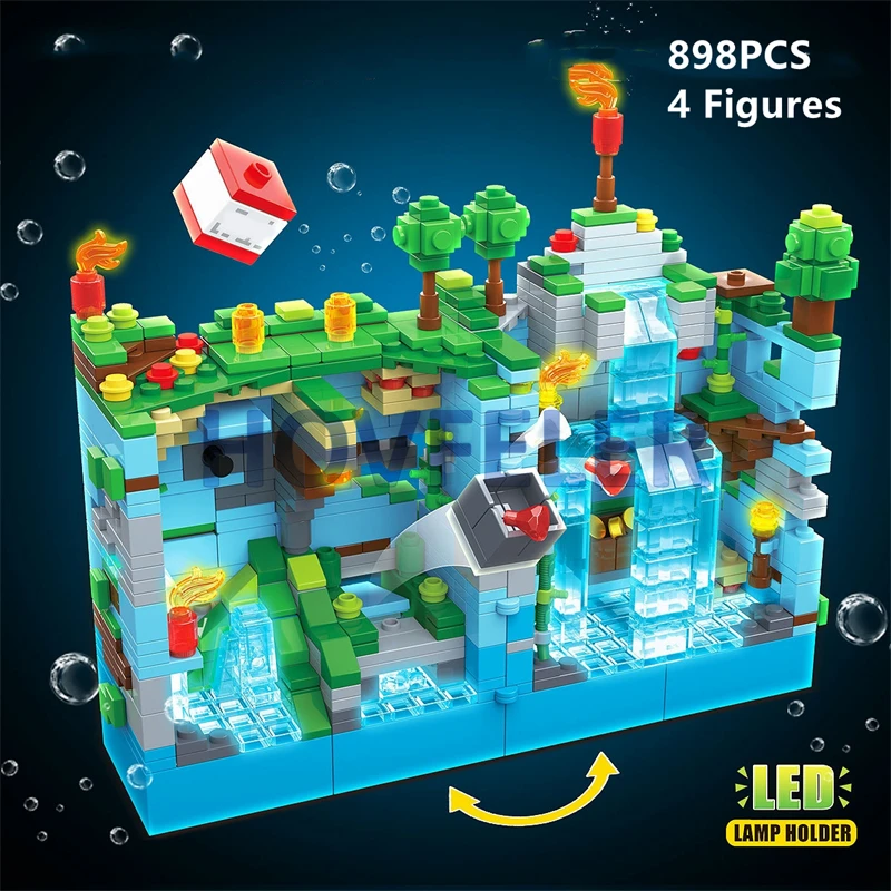 Underwaters Seabeds Citys World Building Blocks Fortress Corals Model Sets Bricks Toys for Children Gifts Kids Kits