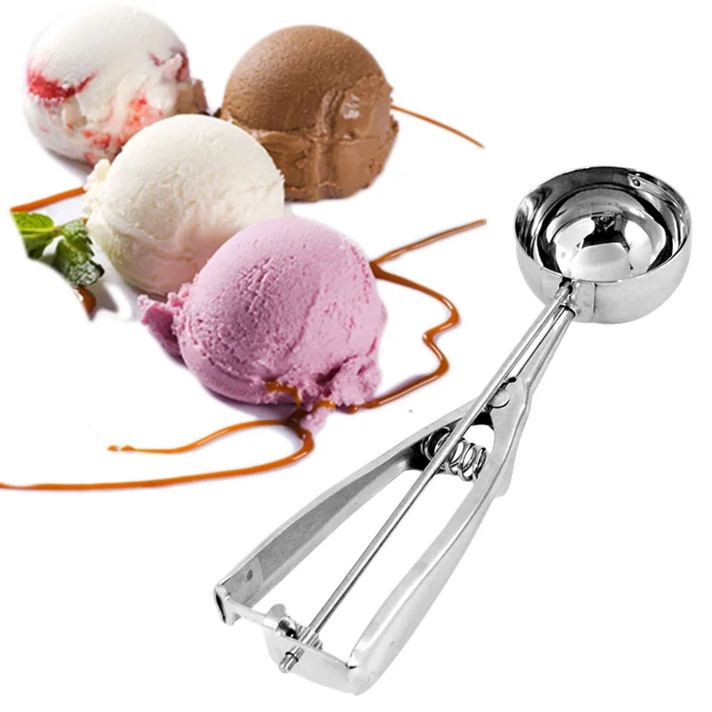 

Kitchen 4CM 5CM 6CM Scoop Accessories Steel Spring Tools Ice Cream Ball Dish Stainless Supplies Watermelon Biscuit Spoon