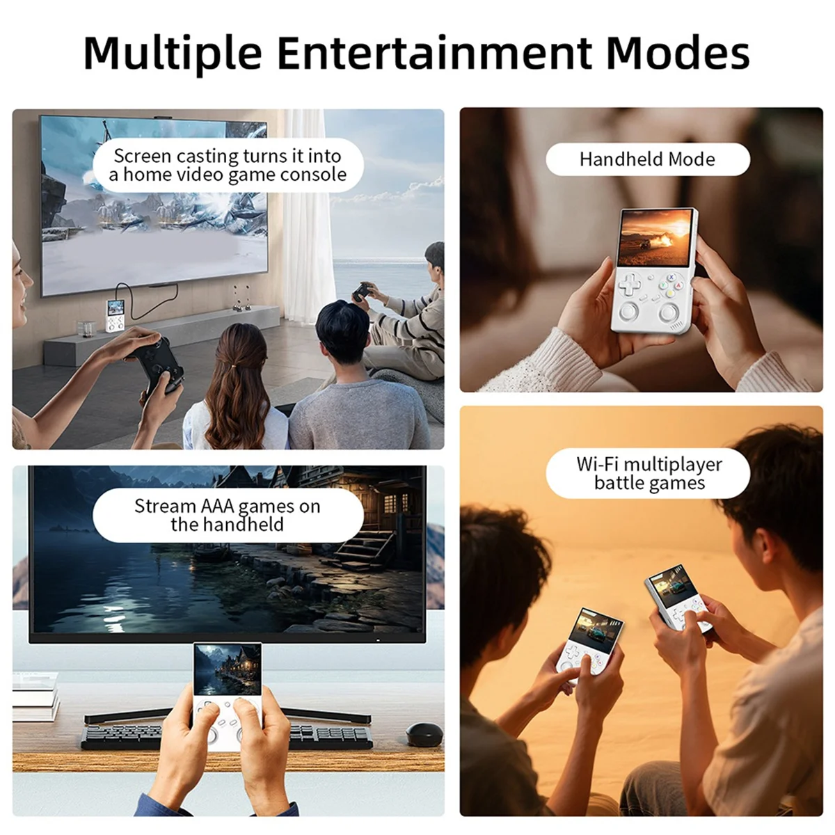 

2025+RG35XX PRO 3.5Inch Video Game Consoles 640x480P IPS 3200mAh Handheld WIFI Wireless HD TV Gaming Consolas White