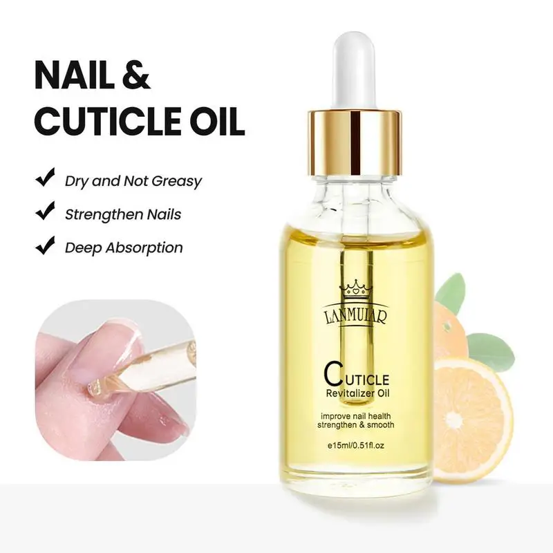 Óleo nutricional para reparação de cutículas, óleo essencial de plantas naturais para cutículas reparadas, manicure noturna, pele danificada, novo, 15ml