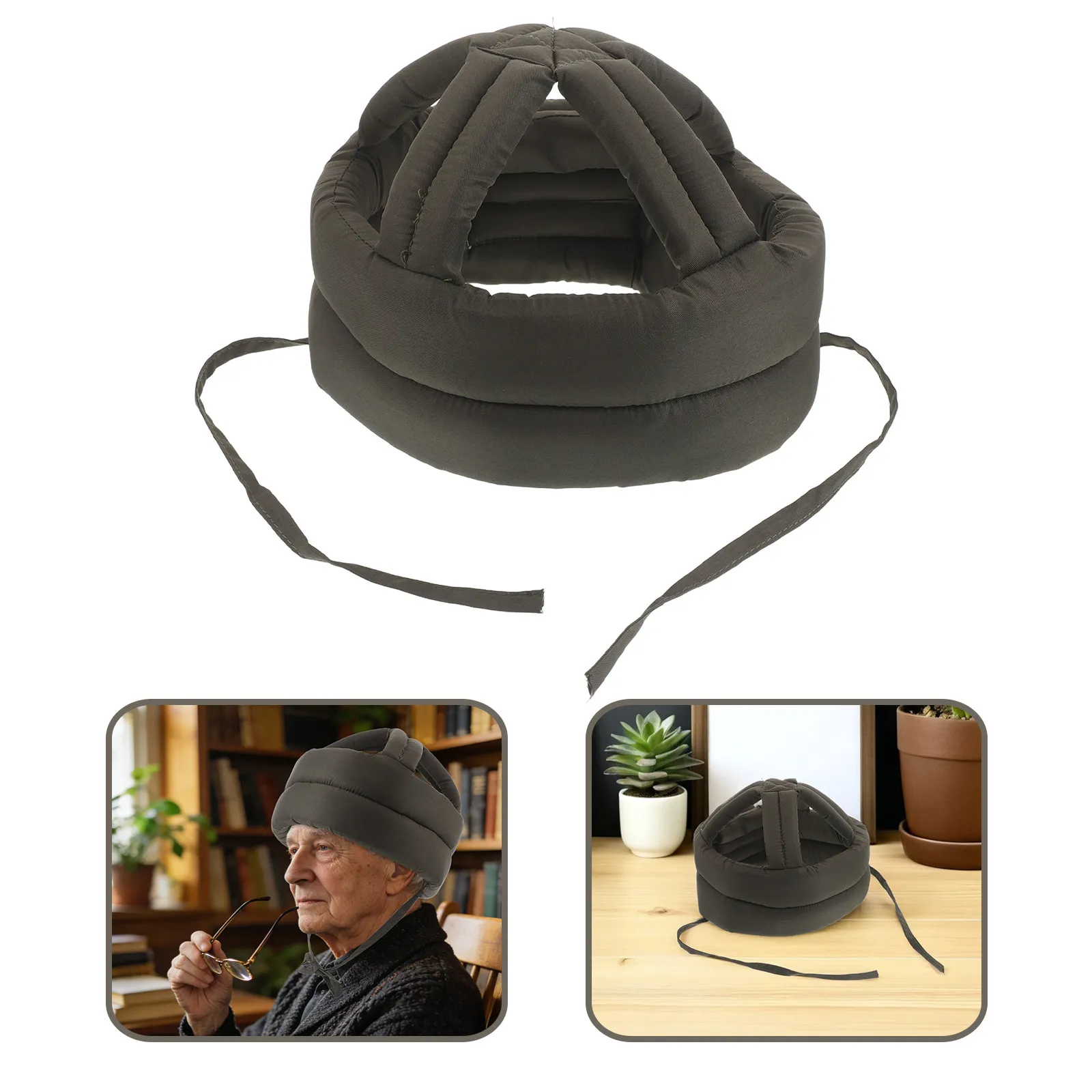 Senior Safety Thick Padded Impact Resistant Adjustable Chin Strap Adult Head Protector Elderly Fall Prevention