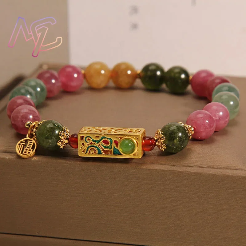 Natural Jade Agate Bracelet Exquisite Flower Design Young Girls Fashion Jewelry Real Gemstone Best Holiday Gift