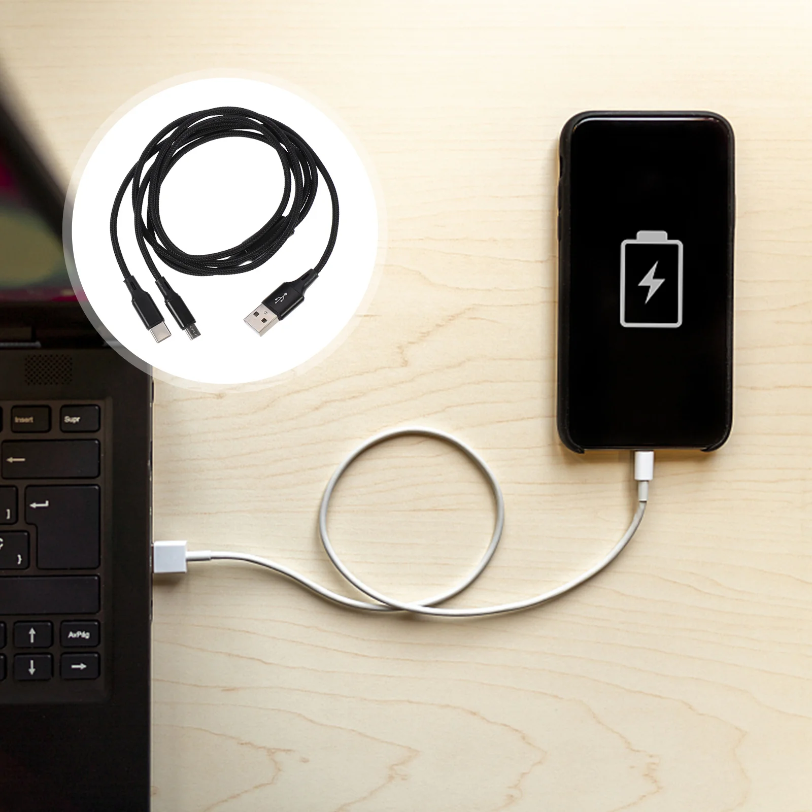 

Wall Plugs with USB Ports Data Line Chargers Cable Charging Aluminum Alloy Cord