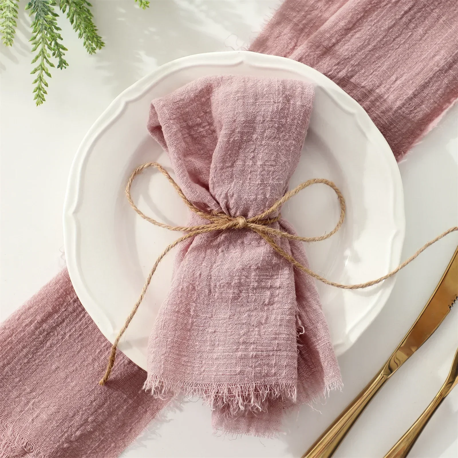 Napkins Linen Napkins Pink Cloth Dinner Napkins 30x30cm Cotton Linen Napkins for Parties Weddings and Dinners Table Decoration