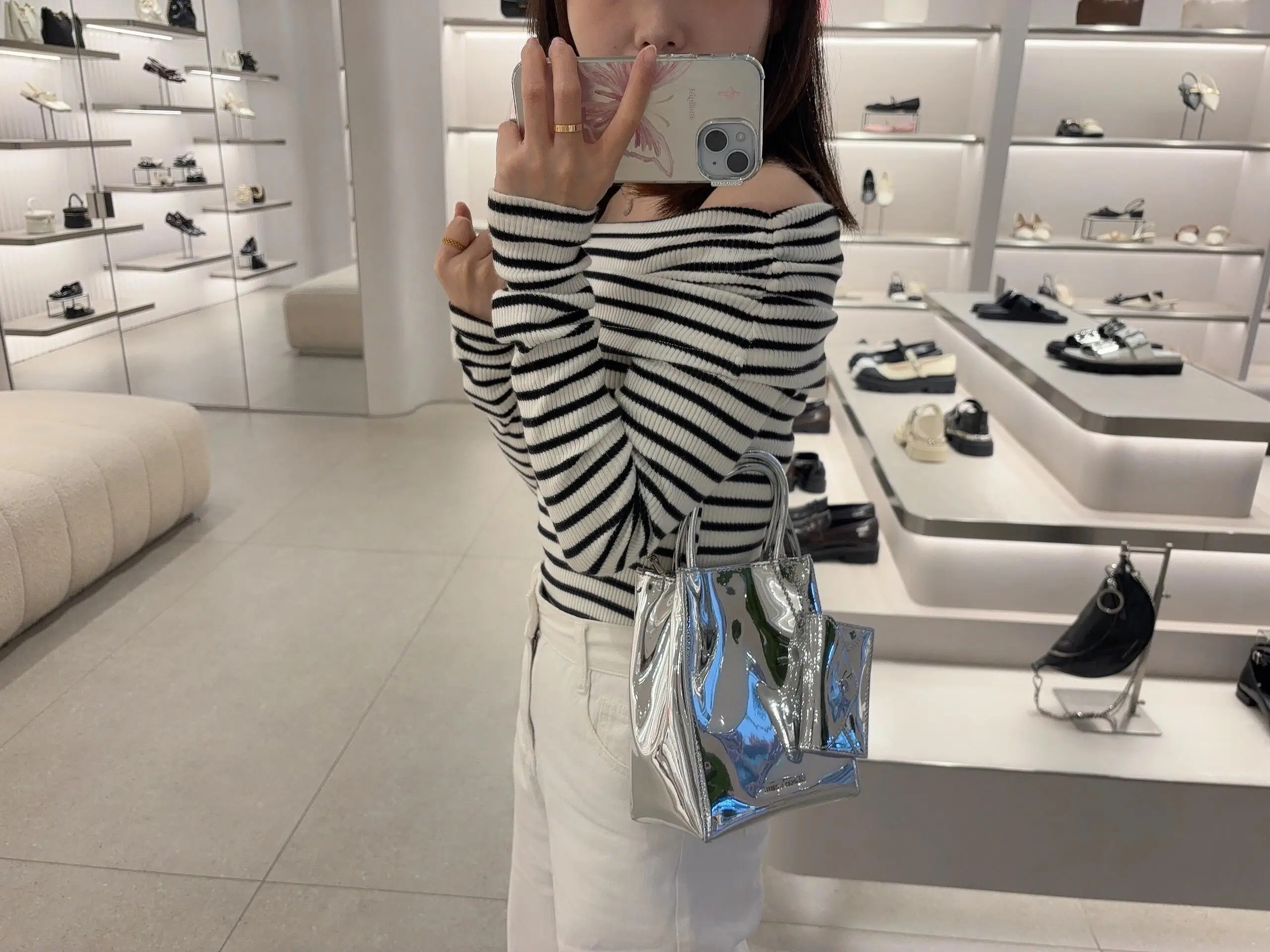 Faionable Borsa piegata Borsa a tracolla con tracolla grande Capaci Borsa con manico a catena alla moda Borsa da donna Ele per l'uso quotidiano