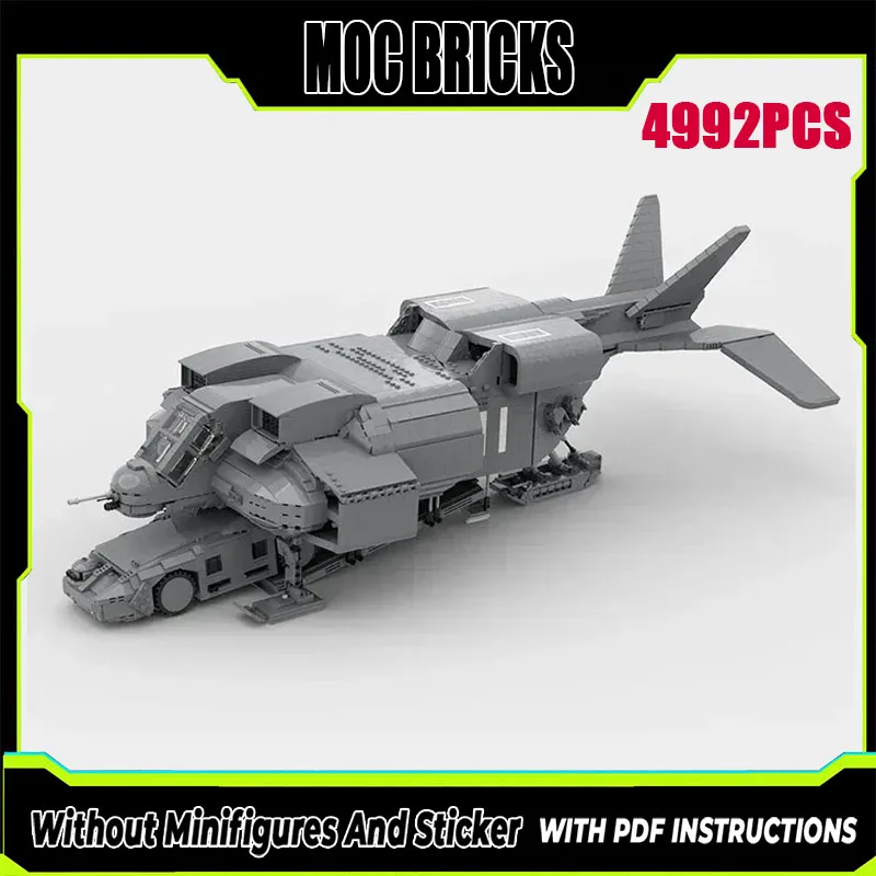 

Moc Building Bricks Military Alien Dropship Cheyenne UD-4L With M577 Apc Technology Blocks Gifts Christmas Toys DIY Set Assembly