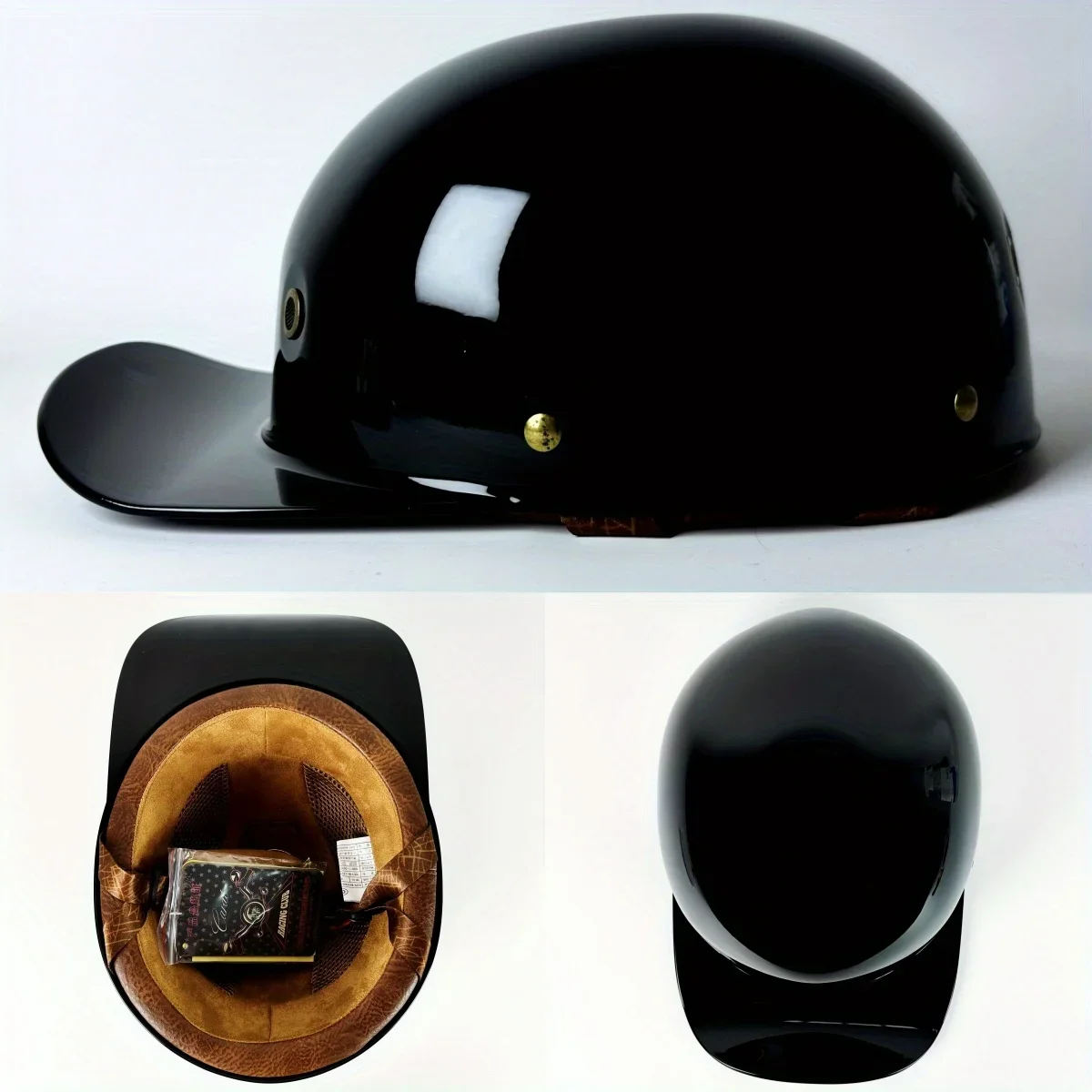 Motorhelm Heren Retro Moto Helmen Baseball Cap Persoonlijkheid Capacete Moto Fietshelm Licht Elektrisch Voertuig Helme