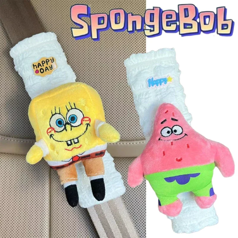 Funda Universal para cinturón de seguridad de Bob Esponja, Protector para cinturón de seguridad de coche, accesorios interiores, Patricio, Estrella