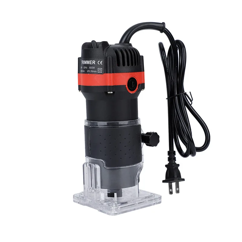 

Black Electric Woodworking Edge Trimmer Household Slotting Woodworking Engraving Machine Hole Opening Machine Power