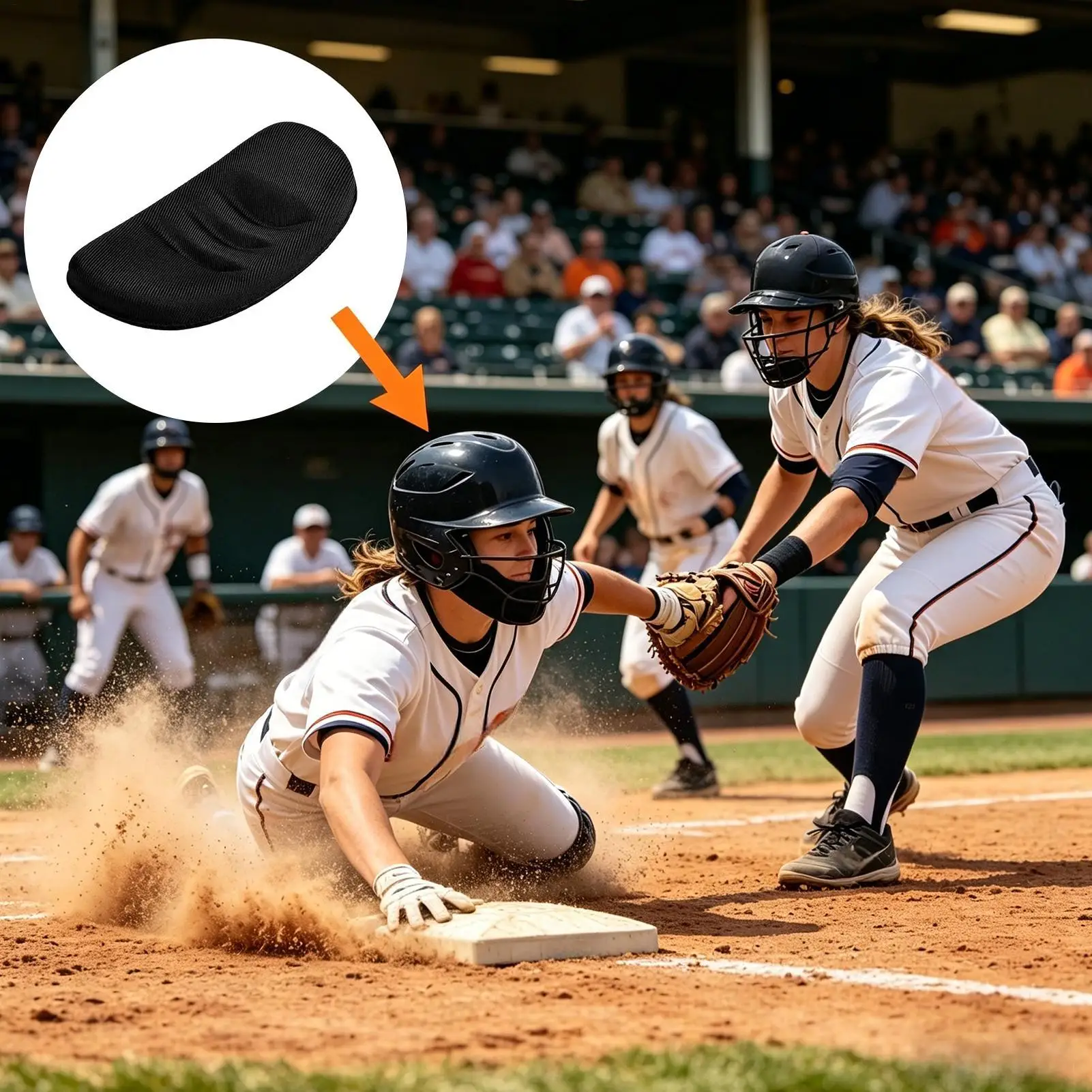 

Softball Chin Cup EVA Soft 4 Pieces Absorbent Replacement Chin Pad For Teenagers Women Adults Student Athletes Family Members