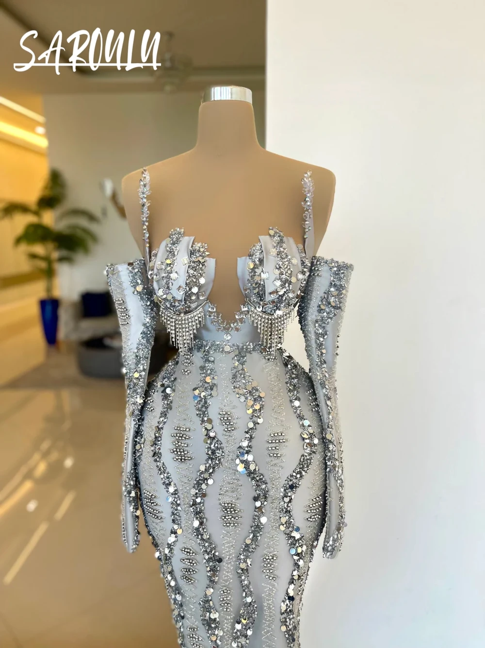 

2026 Opulent Straight Evening Dress With Tassel Gorgeous Off Shoulder Beaded Sequins Formal Events Wear Customized For Women